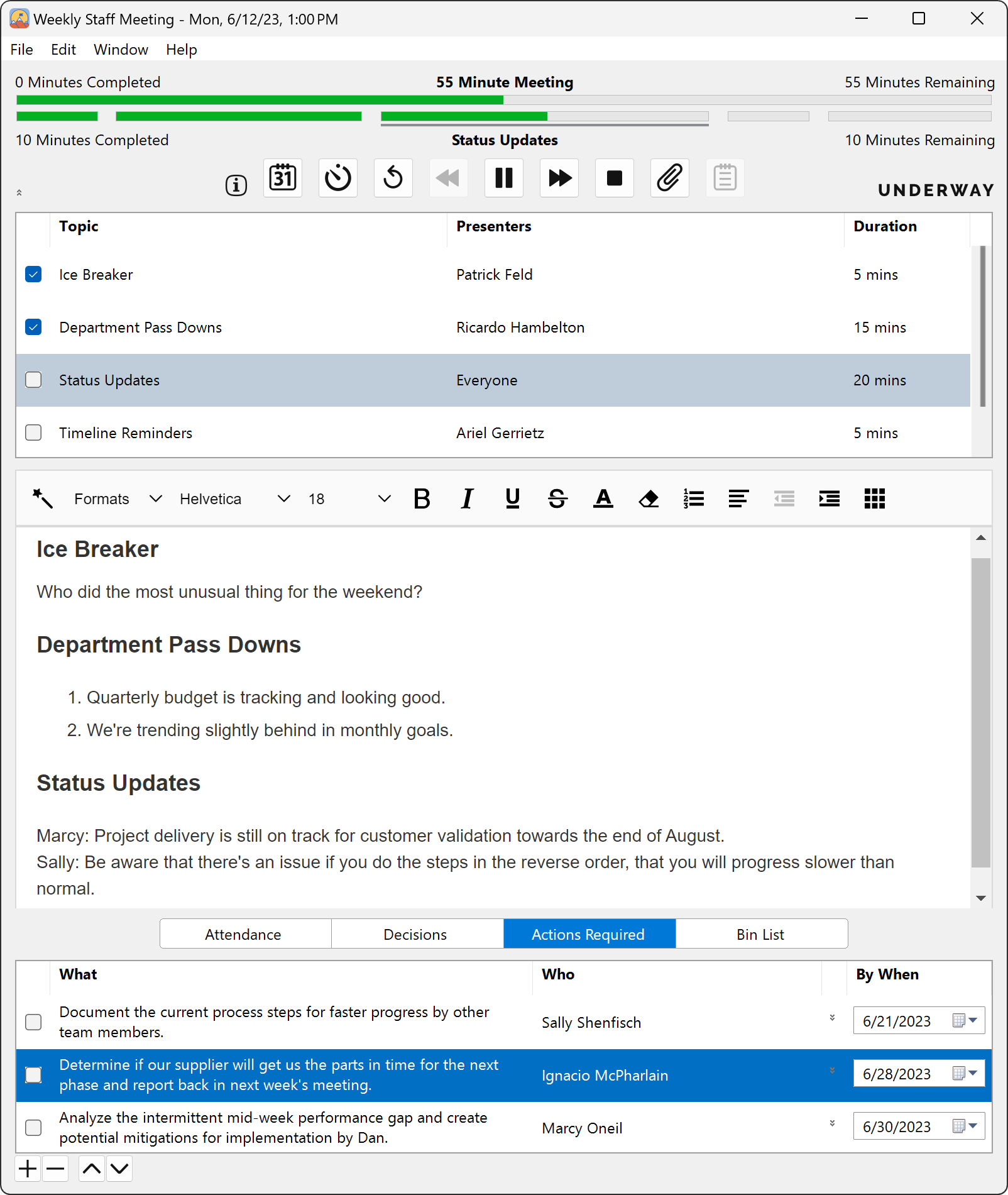 Summit Run the Meeting